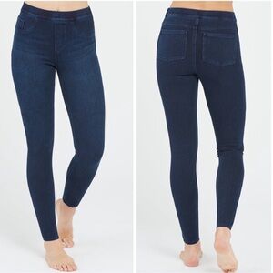Spanx Ankle Jeanish Leggings XS Twilight Rinse Dark Wash New Pull On Stretchy
